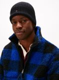 Grey Hilfiger Flag Beanie with Cashmere  Men
