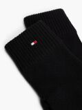 Black Hilfiger Flag Embroidery Gloves with Cashmere  Men