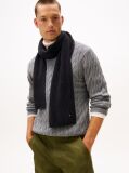 Grey Hilfiger Flag Embroidery Scarf with Cashmere  Men
