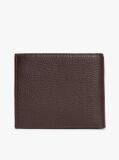 Brown Leather Bifold Card And Coin Holder  Men