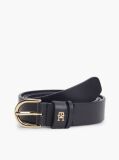 Blue Essential TH Monogram Leather Belt  Women