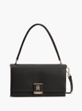 Black TH Monogram Flap Closure Crossbody Bag  Women
