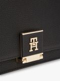 Black TH Monogram Flap Closure Crossbody Bag  Women