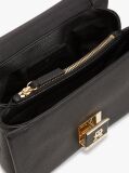 Black TH Monogram Flap Closure Crossbody Bag  Women