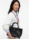 Black The American Icon Leather Crossbody Tote Bag  Women