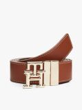 Multi TH Monogram Buckle Reversible Leather Belt  Women