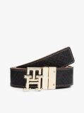 Multi TH Monogram Buckle Reversible Leather Belt  Women