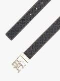 Multi TH Monogram Buckle Reversible Leather Belt  Women