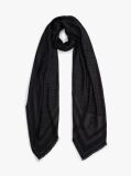 Black TH Monogram Scarf With Wool  Women