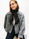 Black TH Monogram Scarf With Wool  Women