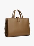 Brown Heritage TH Monogram Plaque Satchel  Women