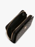 Black Hilfiger Icon Debossed Zip-Around Flap Wallet  Women