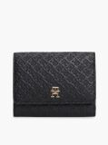 Black Hilfiger Icon Debossed Trifold Wallet  Women