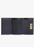 Beige Modern TH Monogram Turn Lock Trifold Wallet  Women