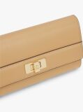 Beige Modern TH Monogram Turn Lock Wallet  Women