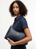 Black Hilfiger Icon Pebble Grain Shoulder Bag  Women