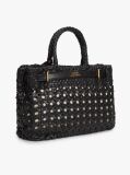 Black The American Icon Braided Leather Tote Bag  Women