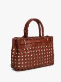 Brown The American Icon Braided Leather Tote Bag  Women