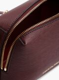 Red Modern Metallic Logo Textured Camera Bag  Women