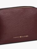 Red Modern Metallic Logo Textured Camera Bag  Women