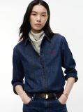 Blue TH Monogram Pure Silk Square  Women