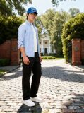 Blue Stretch Organic Cotton Slim Fit Shirt  Men