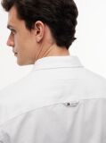 White Stretch Organic Cotton Slim Fit Shirt  Men