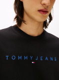 Black Regular Logo Embroidery T-Shirt  Men