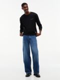 Black Linear Logo Slim Long-Sleeve T-Shirt  Men