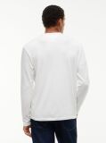 Beige Tonal Tommy Badge Long Sleeve T-Shirt  Men