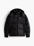 Black Water Repellent Ripstop Alaska Puffer Jacket  Men