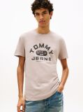 Beige Graphic Crew Neck Jersey T-Shirt  Men