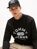 Black Graphic Terry Crew Neck Sweatshirt  Men