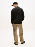 Black Graphic Terry Crew Neck Sweatshirt  Men