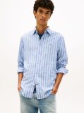 Multi Regular Fit Stripe Linen Blend Shirt  Men