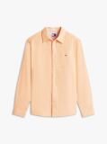 Orange Regular Fit Linen Blend Shirt  Men