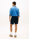 Blue Logo Relaxed Shorts With Linen  Men