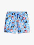 Multi Print Poplin Relaxed Shorts  Men