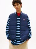 Blue Water Repellent Colour-Blocked Back Logo Gilet  Men