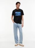 Black Photo Print T-Shirt  Men