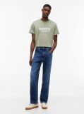 Green Logo Graphic Slim T-Shirt  Men
