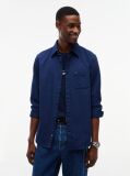 Blue Regular Fit Brushed Flannel Shirt  Men