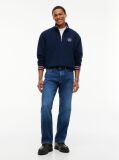 Blue Flag Crest Relaxed Terry Quarter-Zip Jumper  Men