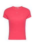 Pink Essential Slim Rib-Knit T-Shirt  Women