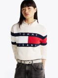 Multi Colour-Blocked Flag Relaxed Jumper  Women