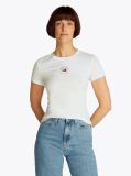 Beige Essential Slim Fit Logo T-Shirt  Women