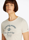 White Slim Fit NYC Logo T- Shirt  Women