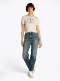 White Slim Fit NYC Logo T- Shirt  Women
