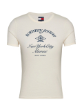 White Slim Fit NYC Logo T- Shirt  Women