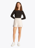 White Relaxed Sweat Shorts  Women
